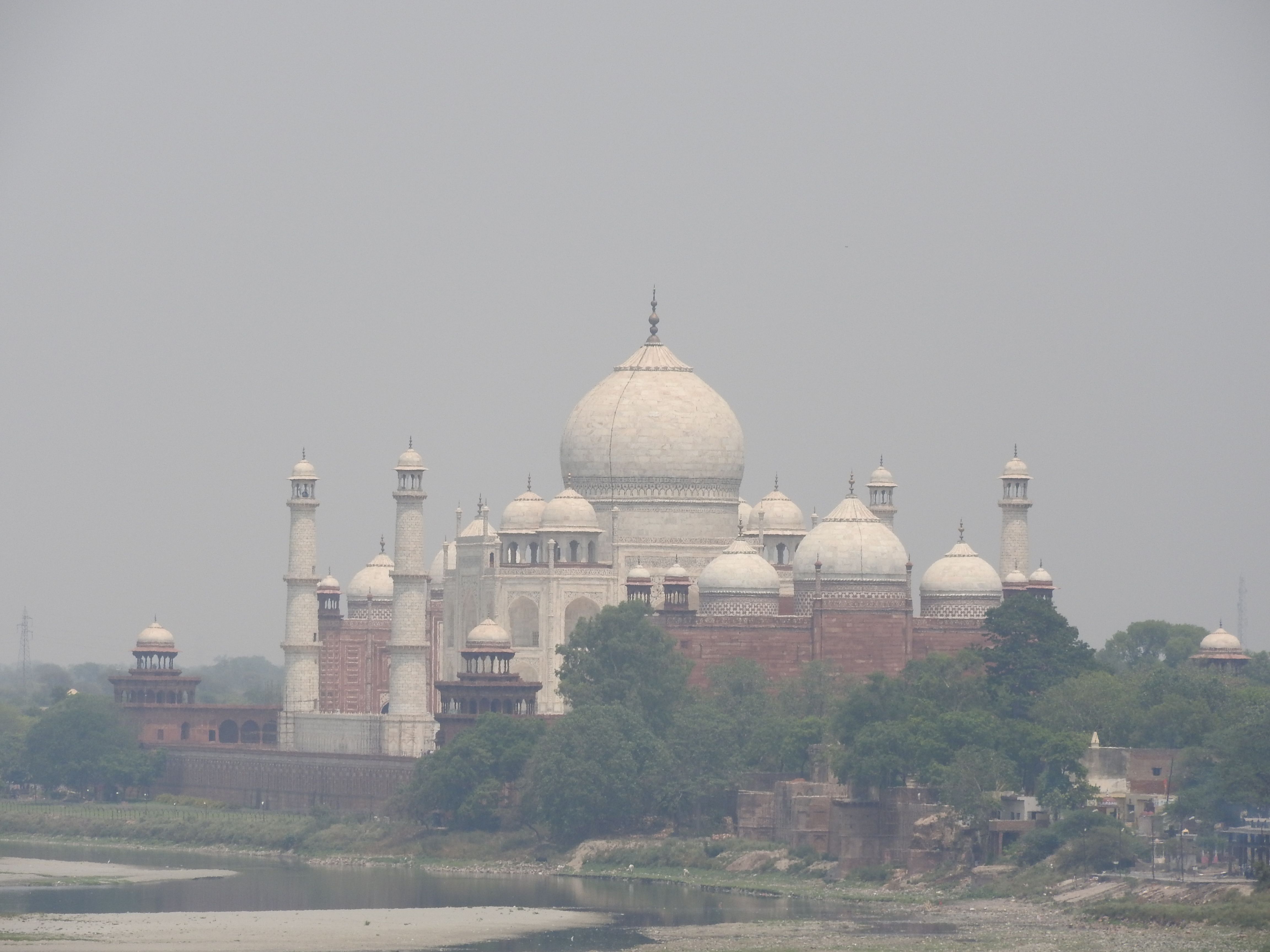 Fuerte Rojo Agra- vista Taj Mahal
